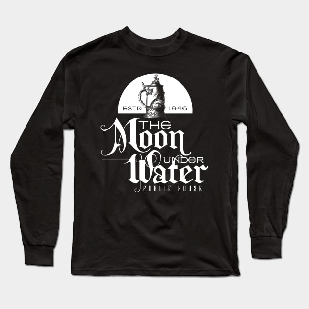 The Moon Under Water Long Sleeve T-Shirt by MindsparkCreative